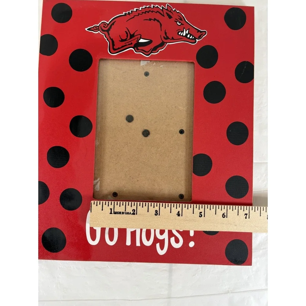 Arkansas Razorbacks‎ Picture Frame Polka Dots Red Black Go Hogs! 4